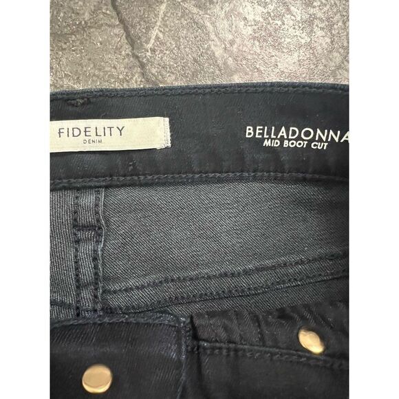 Fidelity Women's Belladonna Mid Rise Bootcut Straight Leg Denim Blue Jeans Sz 28 - Picture 7 of 11